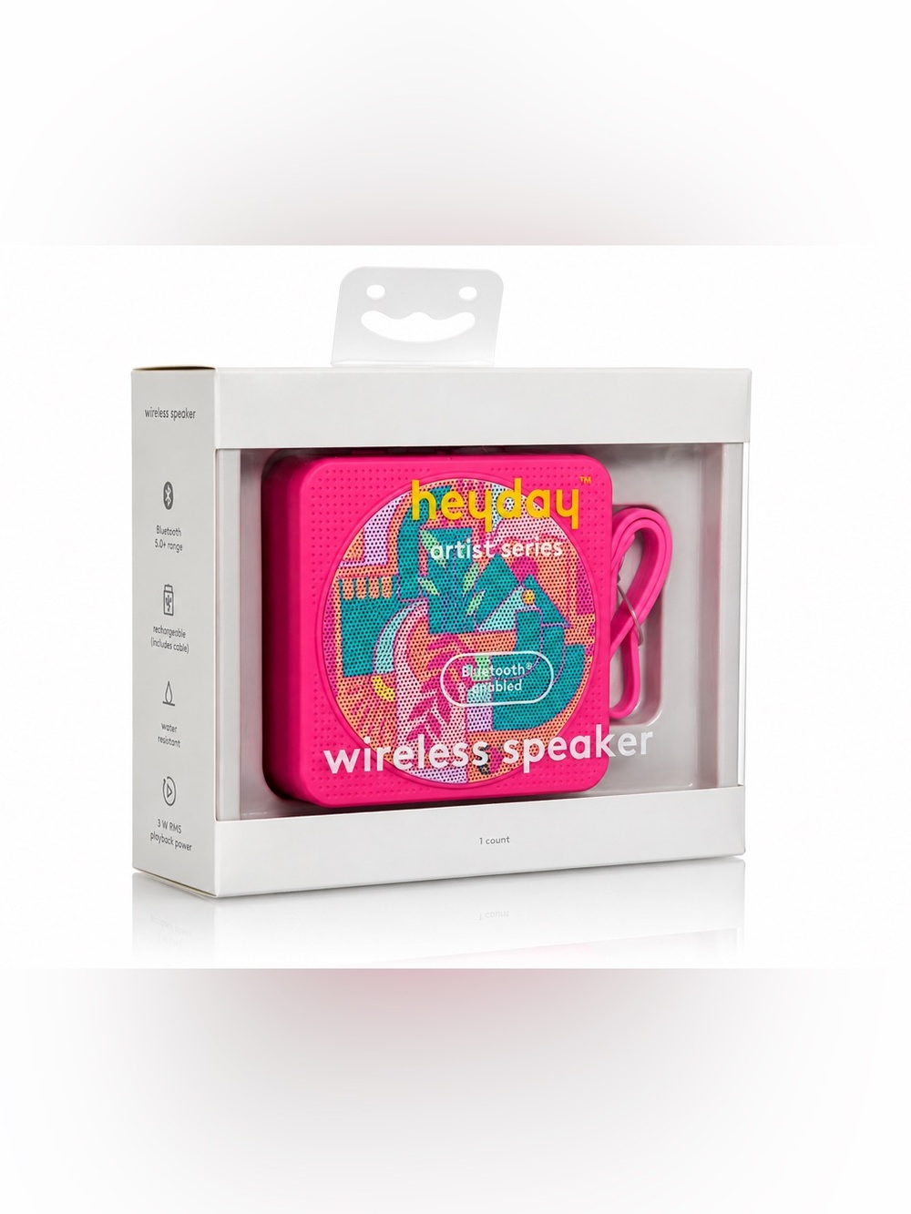 🩷🎶 heyday Artist Series Mini Bluetooth Speaker | Hibaaq Ibrahim | NWT 🩷🎨